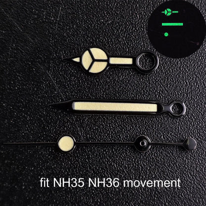 Watch hands green luminous hands fit NH 35 NH36 ETA 2836 2824 Miyota 8205 8215 movement