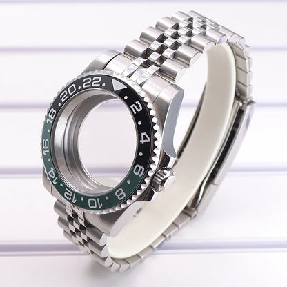 40mm Diving Watch Case GMT Bezel Sapphire For Nh35 Nh36/34/38 Eta2824 Miyota8215