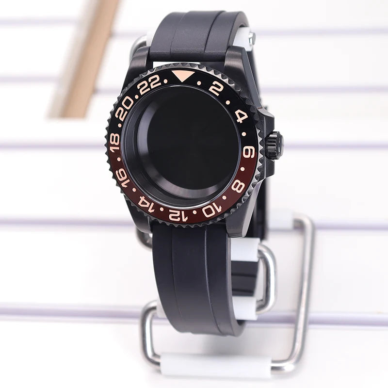 40mm SUB Diving Watch Case Strap For NH35 NH36 NH34 8215 Eta 2824 28.5mm Dial