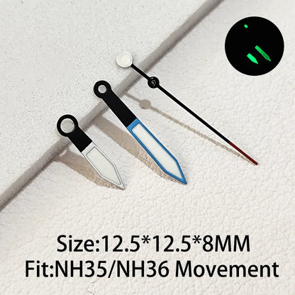 Watch Hands for NH35 NH36 Series Movement C3 Luminous Men's Watches Pointers