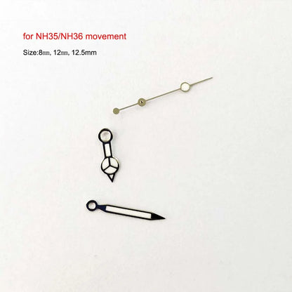 10 Sets Green Luminous Modified Watch Hands 3 Hands for NH35 NH36 Movement