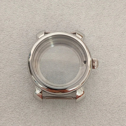33.2mm Enamel Literal Dial 40mm Steel Watch Case and Strap Set for NH35 / NH36