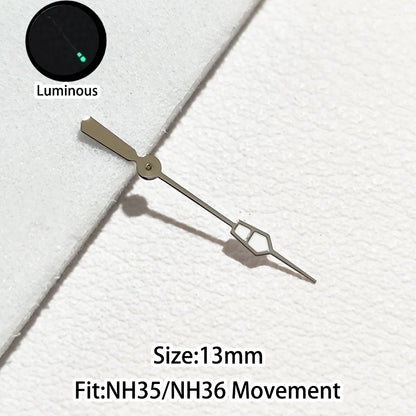 Green/Blue Green Luminous Watch Hands Fit NH35 NH36 Personalized Second Hand
