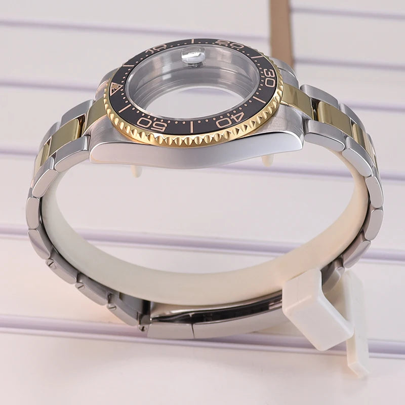 40mm Steel Watch Case For Nh35 Nh34 Nh36 Eta2824 Miyota8215 28.5mm Dial Deepsea