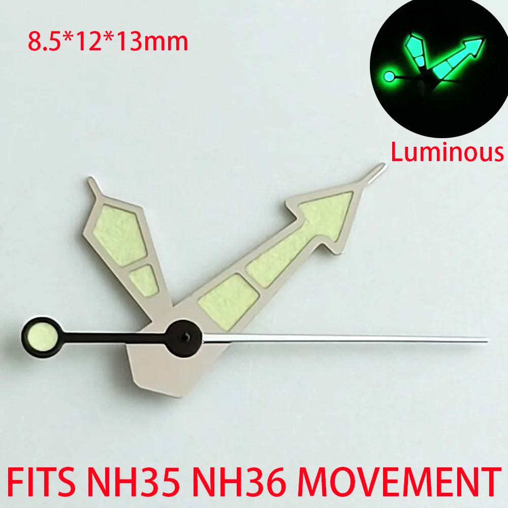 Watch Accessories Pointer NH 35 NH36 Hands Green/Blue Super Luminous Suitable For NH 35 NH36 Movement