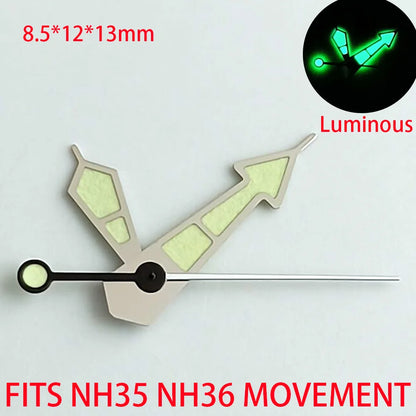 Watch Accessories Pointer NH 35 NH36 Hands Green/Blue Super Luminous Suitable For NH 35 NH36 Movement