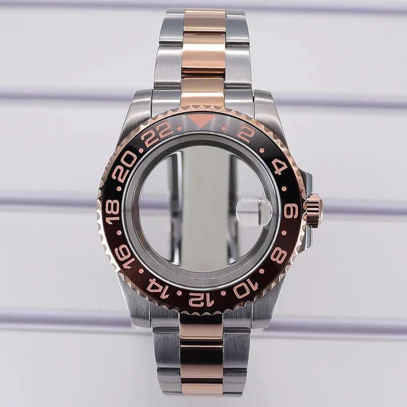 40mm Steel Watch Case Sapphire Glass For NH34/35/36/38 NH70 Miyota 8215 Eta 2824