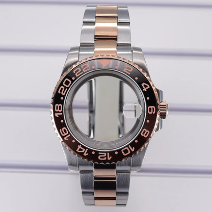40mm Steel Watch Case Sapphire Glass For NH34/35/36/38 NH70 Miyota 8215 Eta 2824