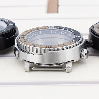43mm Watch Case For NH34 NH35 NH36 NH38 Tuna Sapphire Crystal Luminous Bezel
