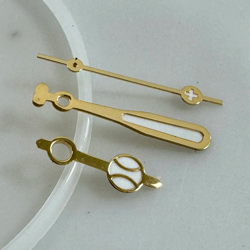 Modified Polished Pattern Green Luminous Watch Hands for NH35/NH36/4R/7S
