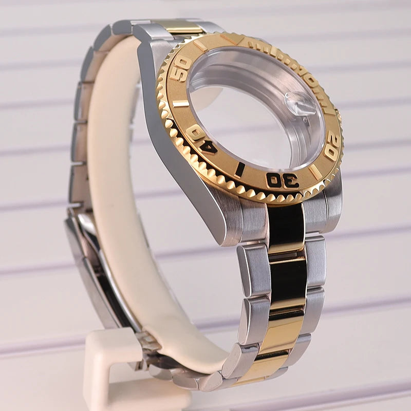40mm Steel Watch Case 20mm Strap For NH35 NH34/36 4R36 Eta2824 Miyota 8215 YACHT