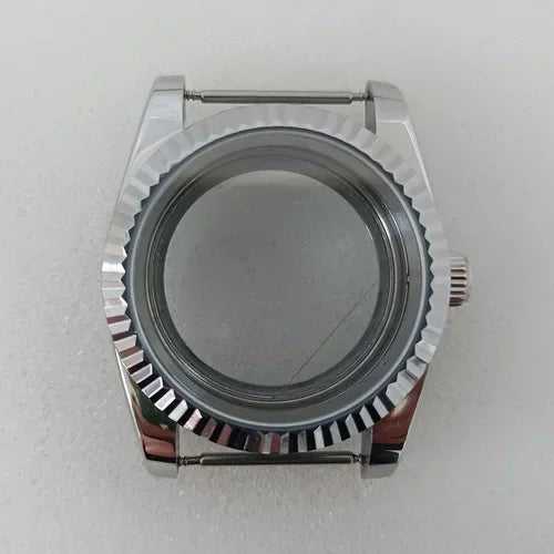 36mm Toothed Ring Stainless Steel Watch Case Sapphire Glass for NH35/NH36/4R