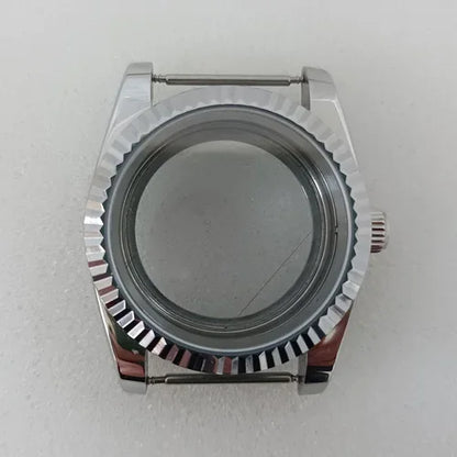 36mm Toothed Ring Stainless Steel Watch Case Sapphire Glass for NH35/NH36/4R