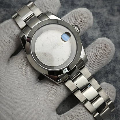 39mm Stainless Steel Watch Case Strap Set with Sapphire Crystal for NH35/ NH36