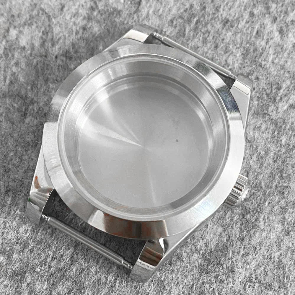 39mm Steel Watch Case Transparent Bottom with Sapphire Glass for NH35/NH36