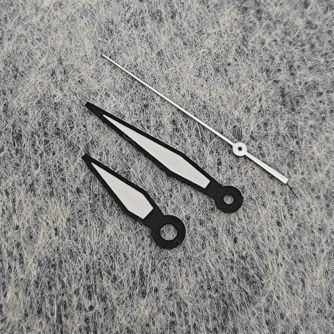 Modified 3-Hands White Second Hand Pilot Watch Hands for 2824 2813 2836 Movement