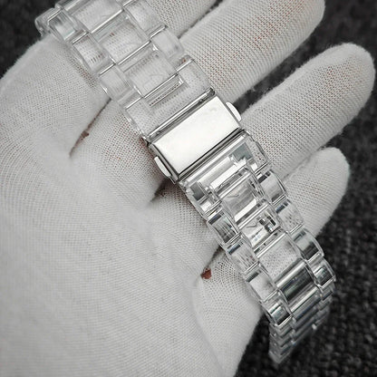 40mm Transparent Watch Case 20mm Bands Set Luminous Acrylic Case for NH35/NH36