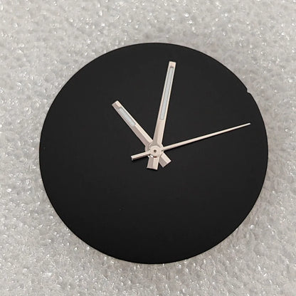Solid Color No Date Vertical Striped Texture Watch dial with Hands for NH35/36