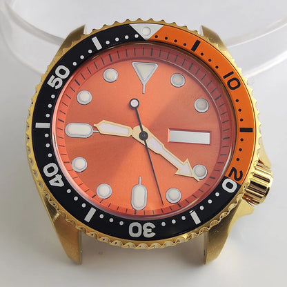 Plane Sapphire Glass Ceramic Bezel Stainless Steel Watch Case Fit NH 35 NH36 Movement High End Waterproof Watch Case