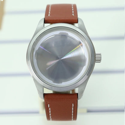 40mm Watch Cases /Leather Strap For NH35 NH36 NH34 NH38 Eta 2824 Mod pilot