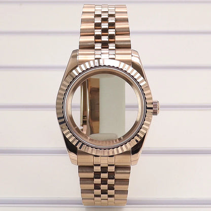 36mm/39mm Fluted Watch Case Sapphire Glass For NH35 NH36 NH38 Miyota 8215 8205