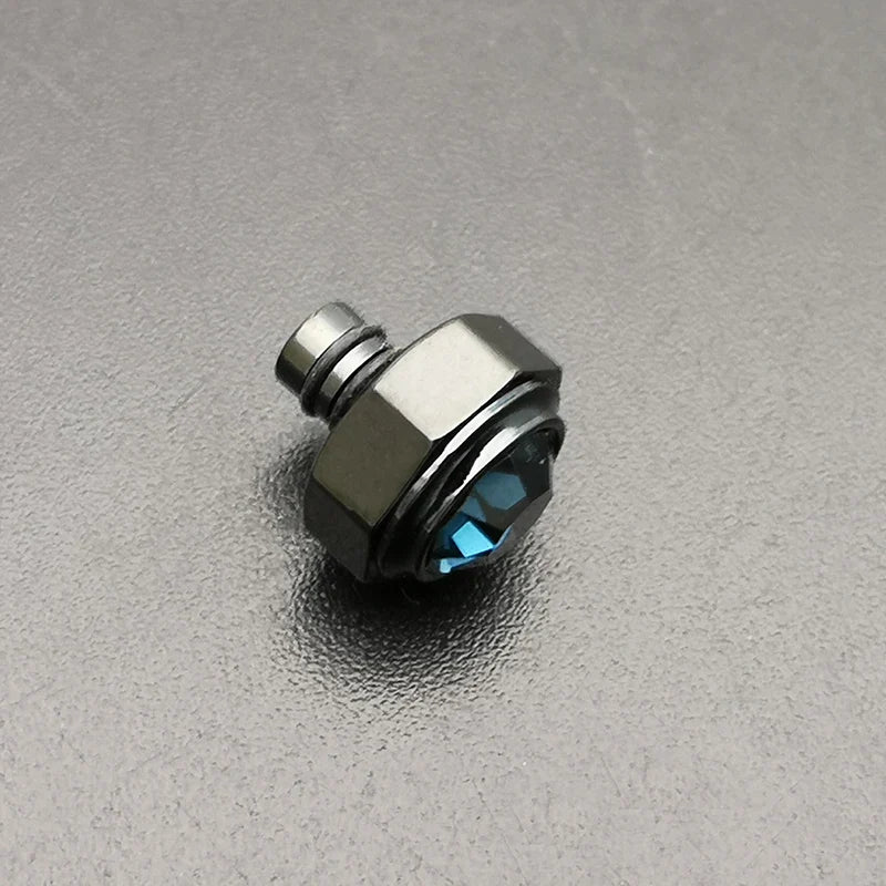 7.5x3.0mm Sapphire Steel Watch Crowns Generic for Santos Calibre Watch Parts Replacement