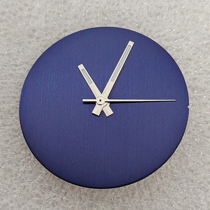 Solid Color No Date Vertical Striped Texture Watch dial with Hands for NH35/36