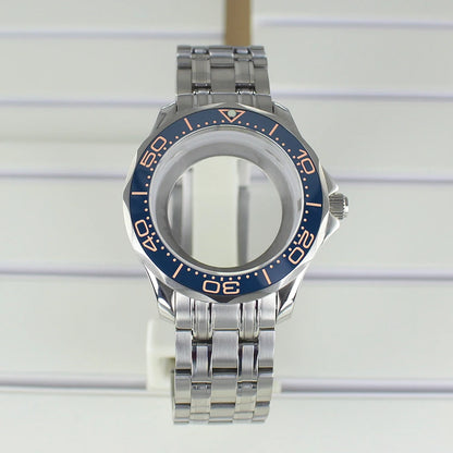 41mm Watch Case Strap Waterproof for Seamaster NH34 NH35 NH36 fit 30.5mm Dial