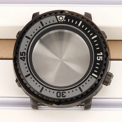 43mm Watch Case For NH34 NH35 NH36 NH38 Tuna Sapphire Crystal Luminous Bezel