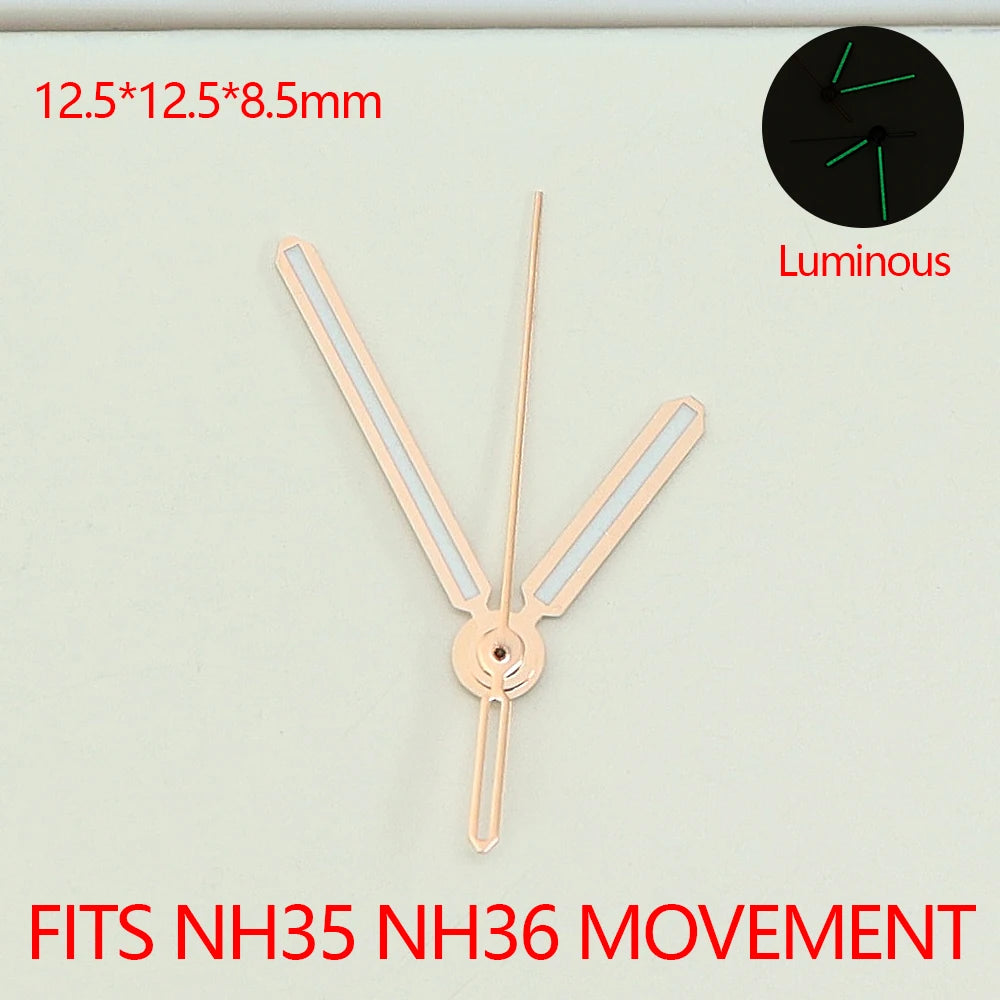 Watch Hands Pointers C3 Green Bright Luminous Hands For NH35 NH36 Movement