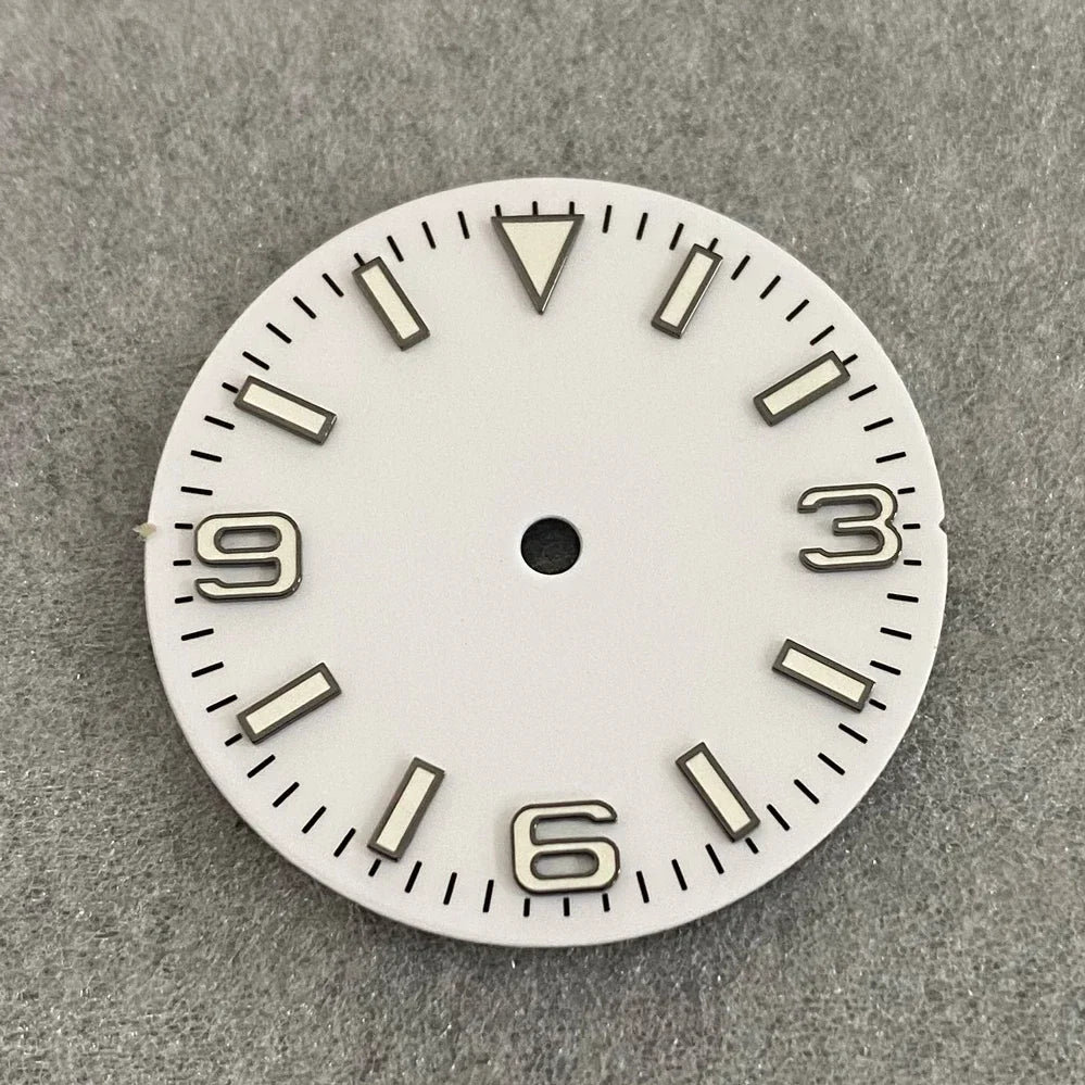 Modified 28.5mm Watch Dial 369 Nail with Green Luminous for NH35/ NH36/ 4R/ 7S