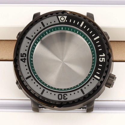 43mm Watch Case For NH34 NH35 NH36 NH38 Tuna Sapphire Crystal Luminous Bezel