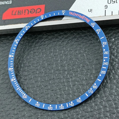 38.5mm flat aluminum bezel for men's diving watch, durable replacement accessory without luminous features.