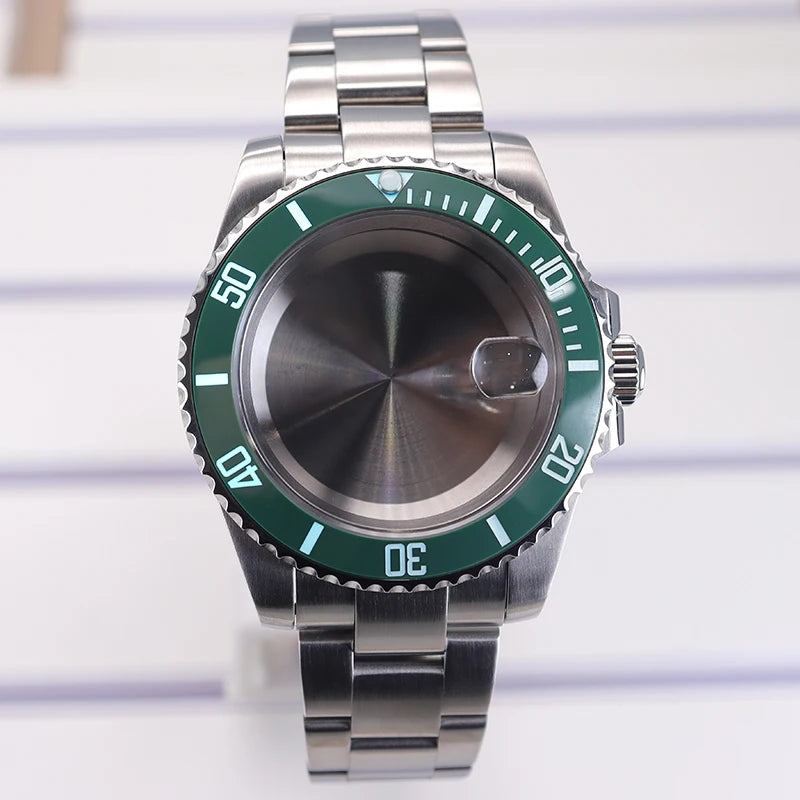 40mm Diver Watch Case Sapphire For NH34/35/36 4R36 8215 Eta 2824 C3 Bezel SUB