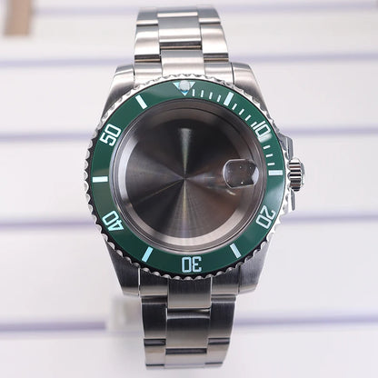 40mm Diver Watch Case Sapphire For NH34/35/36 4R36 8215 Eta 2824 C3 Bezel SUB