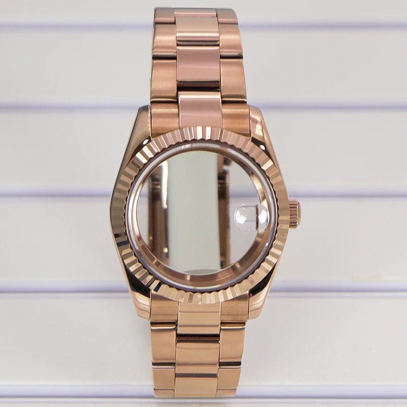 36/39mm Watch Cases Set Sapphire Glass For NH35 NH36 NH34 NH70 8215 Datejust
