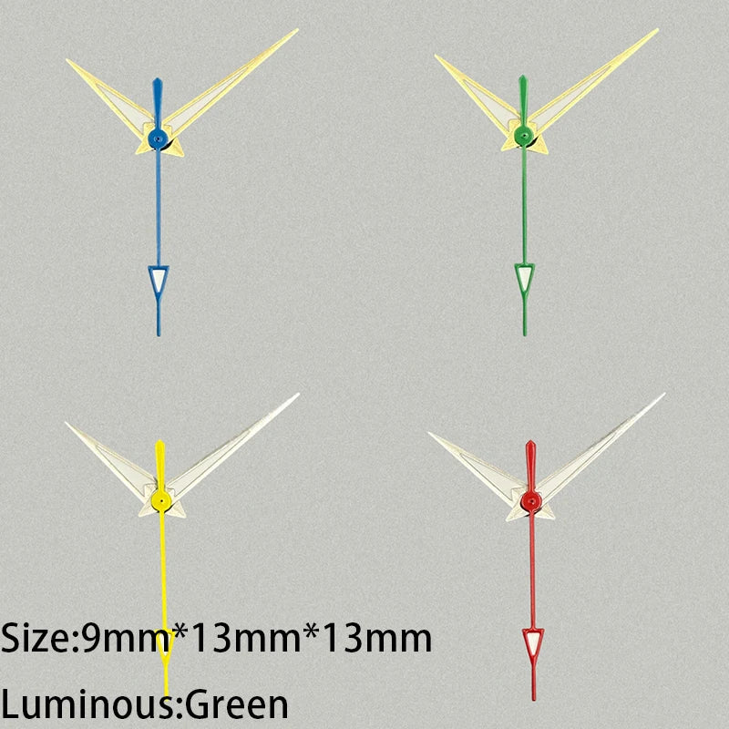 Modified Green Luminous Watch Hands Pointers for NH35/NH36/4R/7S Movement