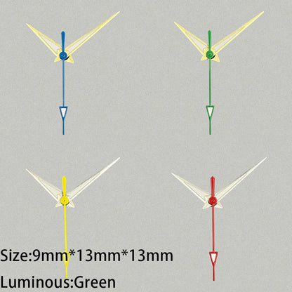 Modified Green Luminous Watch Hands Pointers for NH35/NH36/4R/7S Movement