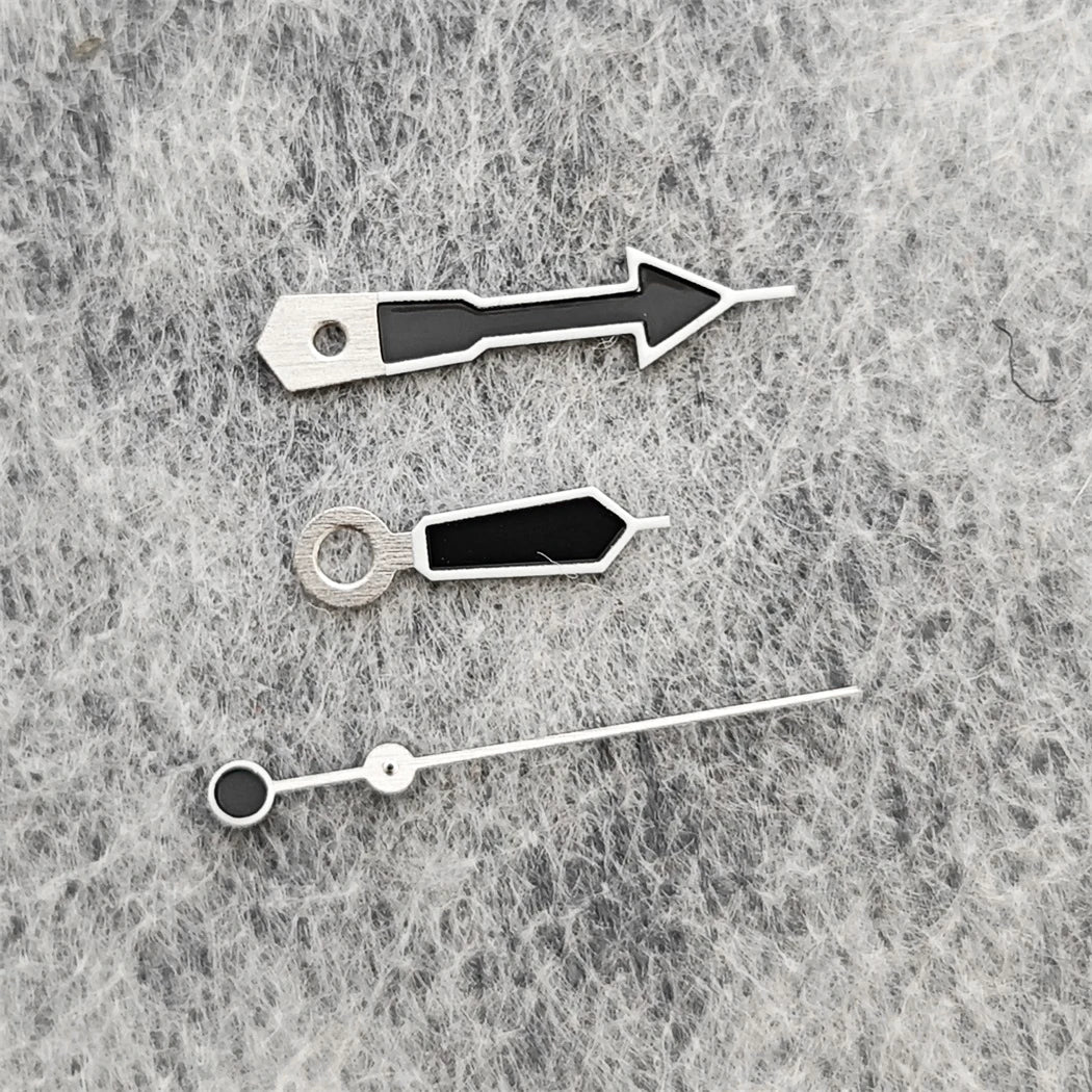 Modified Green Luminous Watch Hands White Edge Black Needle for NH35/NH36/4R/S7