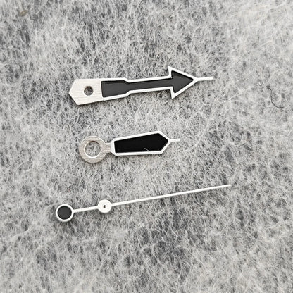 Modified Green Luminous Watch Hands White Edge Black Needle for NH35/NH36/4R/S7