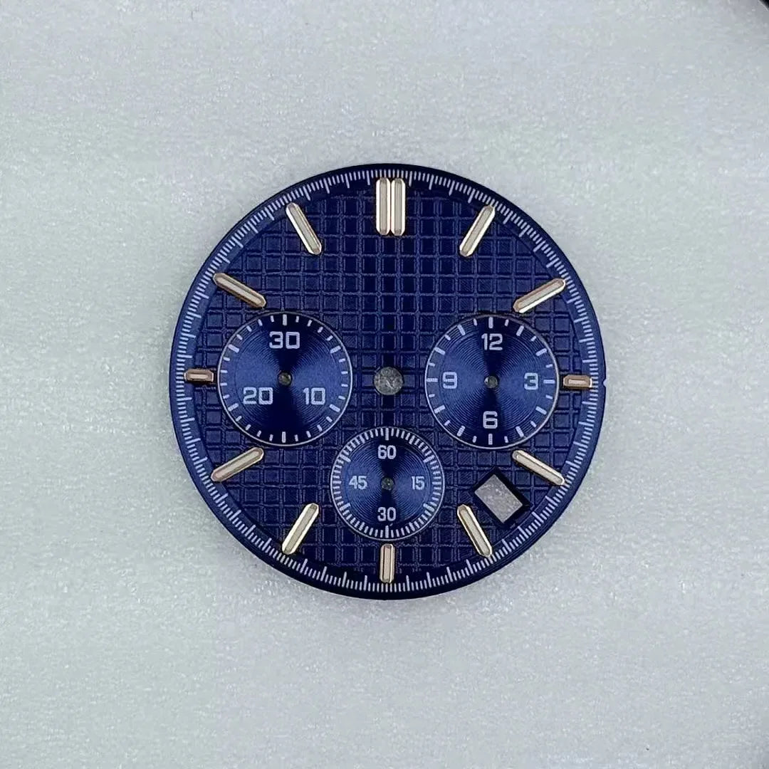 31.8mm Mechanical Timer Watch Dial And Hands Suitable For VK63 Quartz Movement