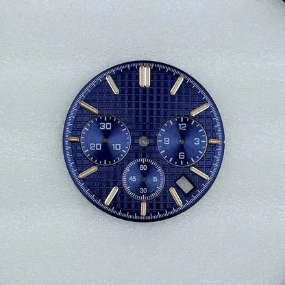 31.8mm Mechanical Timer Watch Dial And Hands Suitable For VK63 Quartz Movement