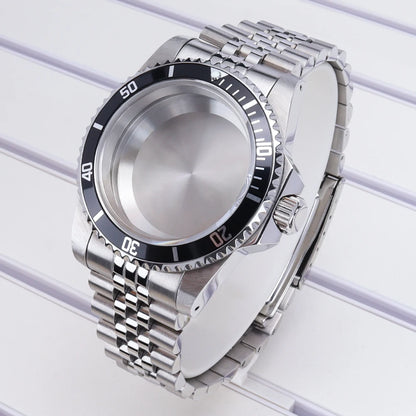 38mm Diving Steel Watch Case Sapphire For NH35 NH36 NH34/38 NH70 For Retro SUB