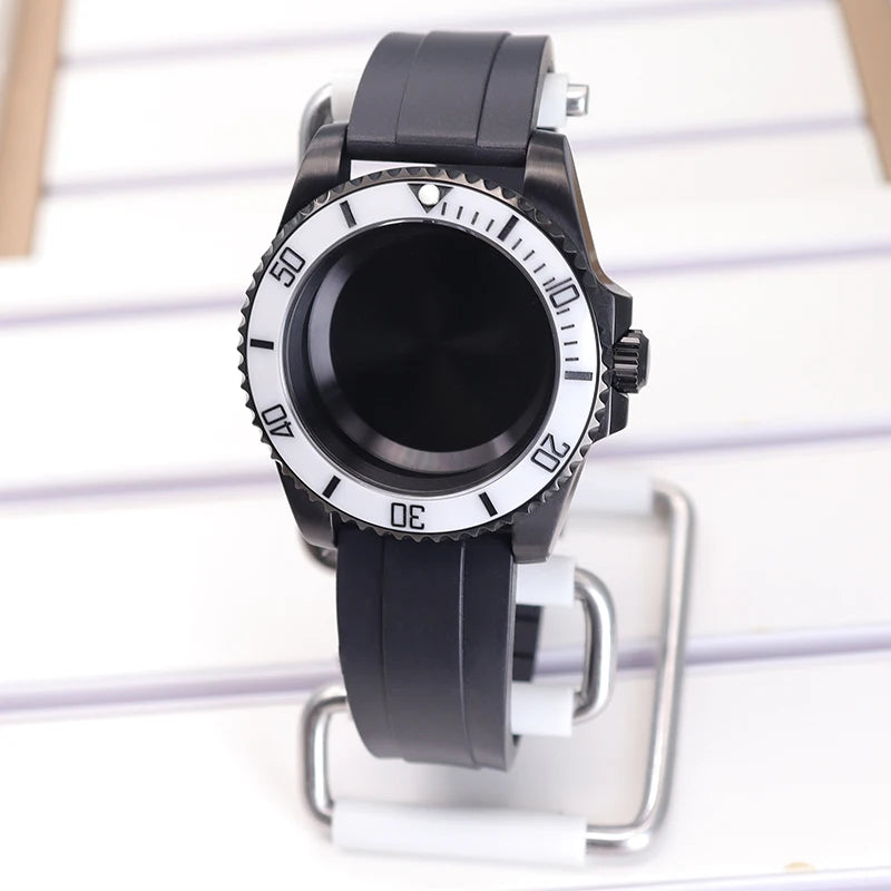 40mm SUB Diving Watch Case Strap For NH35 NH36 NH34 8215 Eta 2824 28.5mm Dial