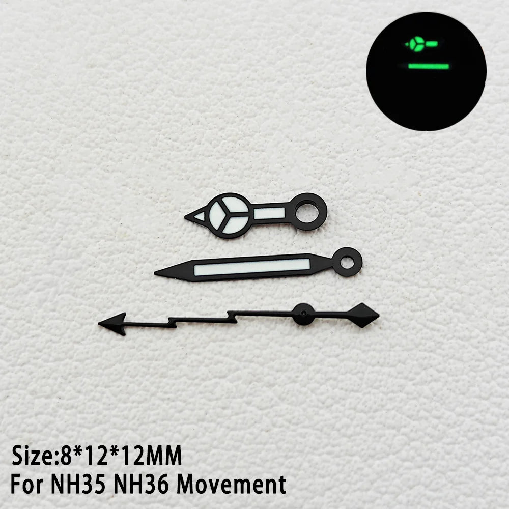 C3 Green Luminous Watch Hands Multi-Color Pointer Men's Pointer for NH35 NH36