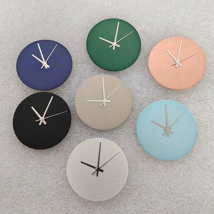 Solid Color No Date Vertical Striped Texture Watch dial with Hands for NH35/36