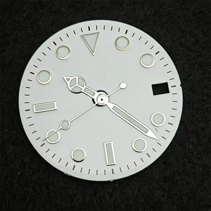 28.5mm Watch Dial & Watch Hands Set Yacht SUB Dial Green Luminous for NH35 NH36