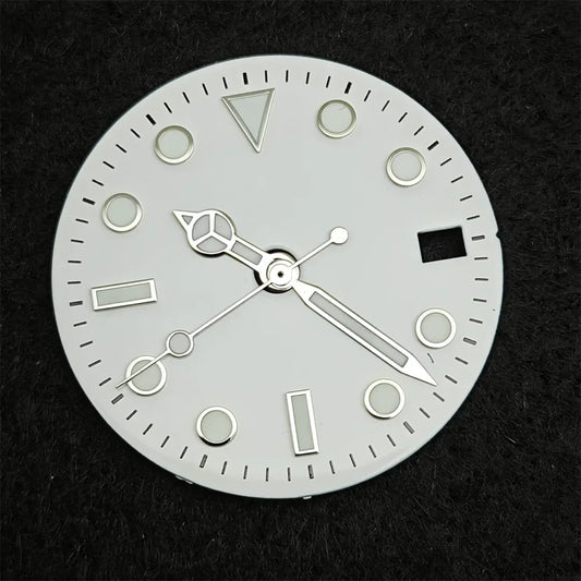 28.5mm Watch Dial & Watch Hands Set Yacht SUB Dial Green Luminous for NH35 NH36