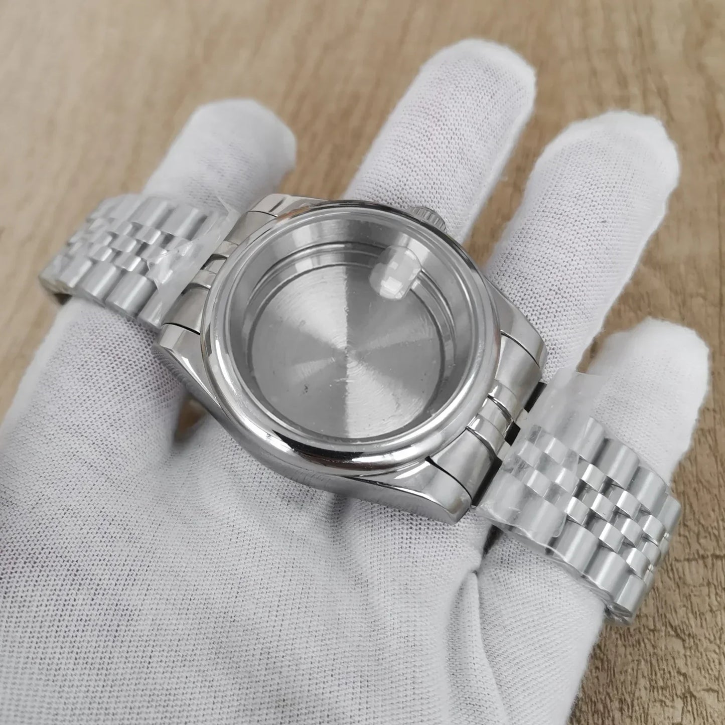 39mm Steel  Watch Case for NH35 NH36 4R 7S Case +Strap with Sapphire Crystal