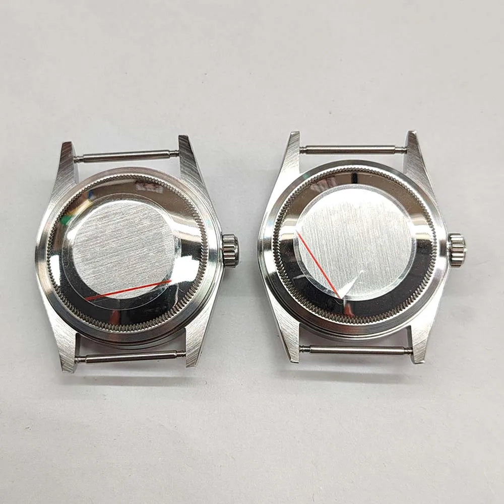 36MM Stainless Steel Watch Case Acrylic Glass for NH35/NH36/4R Oblique Bezel